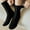 Black, variant on Herrnalise Velvet Toe Socks Five Finger Solid Color Socks No Show Crew Athletic Thickended Running Socks