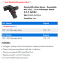 thumbnail image 2 of Camshaft Position Sensor - Compatible with 2012 - 2016 Volkswagen Beetle 2.0L 4-Cylinder 2013 2014 2015, 2 of 2