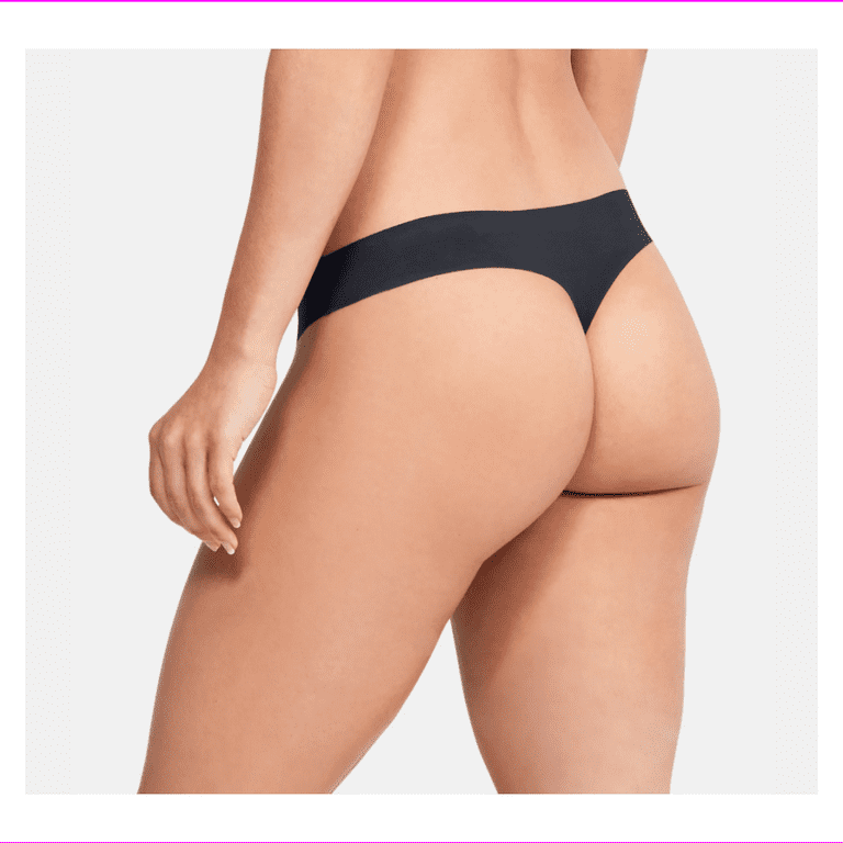 Under Armour 3-Pack Pure Stretch Thong Underwear US Women's Black Nude  Rose, XL 
