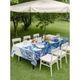 thumbnail image 4 of Outdoor Tablecloth with Umbrella Hole for Patio/Picnic/Party/Camping, Ocean Blue Octopus Waterproof Table Cloth Rectangle Table Cover Washable, Coastal Coral Beach Nautical Starfish (60"x 84"), 4 of 8