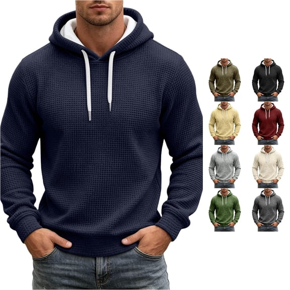 Uikmnh Men's Sweatshirts, Pullover Hoodie with Adjustable Hood and Front Pocket, Hoodies for Men,L