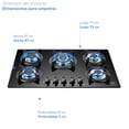 thumbnail image 2 of Combo Parrilla a Gas 5 Quemadores VT5 Campana de Pared 90 cm CEV90 AVERA VT5CEV90, 2 of 7