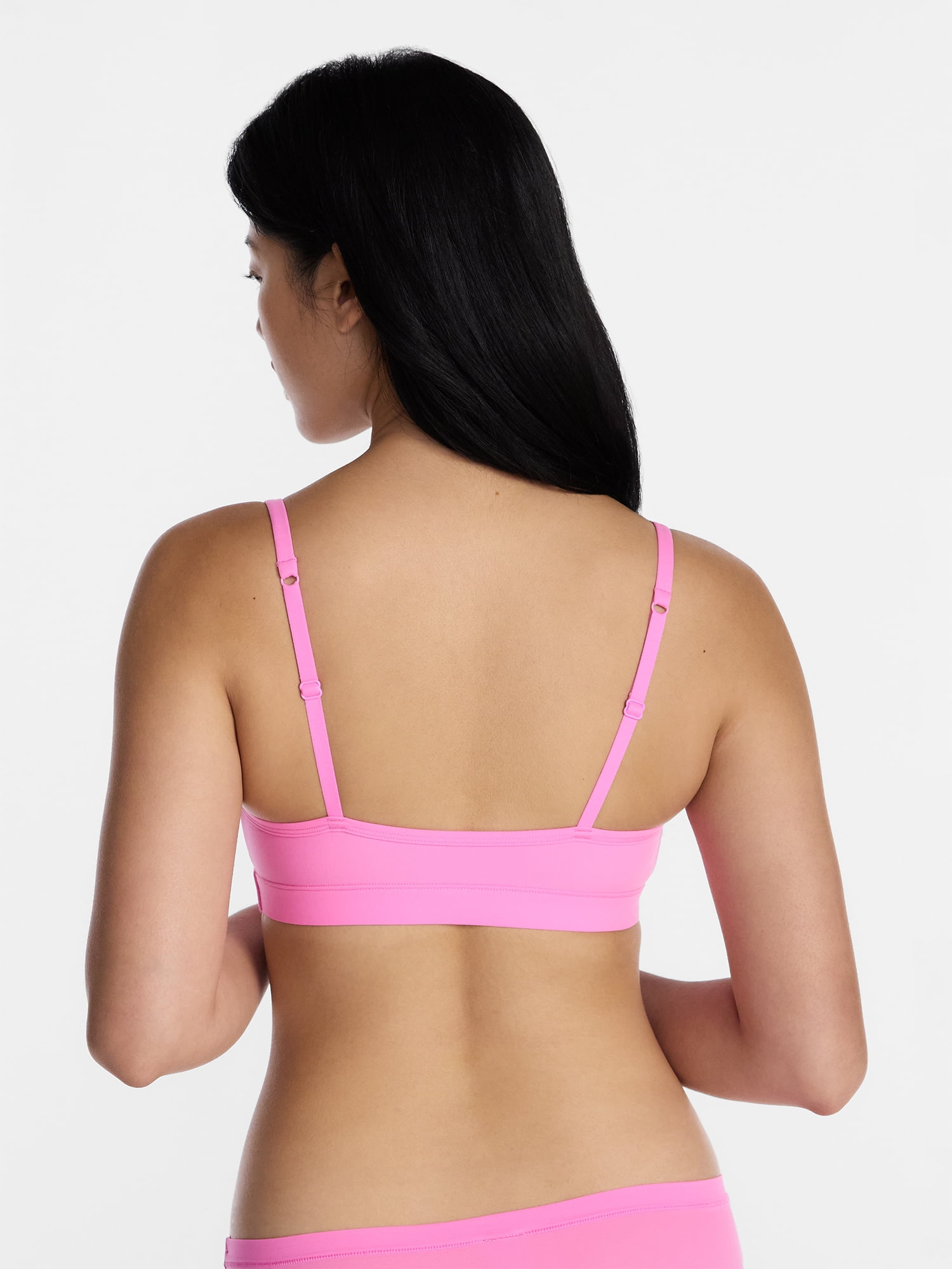 No Boundaries Fit Stretch Scoop Bralette with Lace, Women's XS-3XL