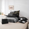 thumbnail image 6 of jejeloiu Abstract Geometric 7-Piece Twin Bedding Sets,Black White Bedding Comforter Set For Men Women Reversible, 6 of 8