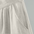 thumbnail image 5 of cfhntfmh Shorts for Women Drawstring Mid Waist Solid Shorts with Pockets Summer Trendy Vintage Shorts, 5 of 6