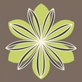 thumbnail image 2 of Robinson, Tamara 15x15 Black Ornate Wood Framed with Double Matting Museum Art Print Titled - Flower Outline 1C, 2 of 4