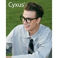 thumbnail image 4 of Cyxus Blue Light Glasses Anti Eyestrain Computer  Gaming Glasses Classic Square Clear Lens Eyeglasses Frame for Women and Men（Black）, 4 of 8
