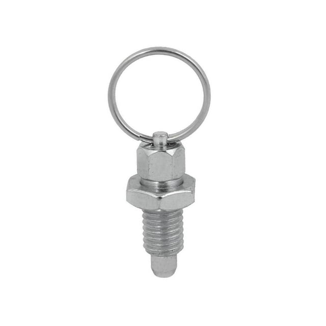 Qualitchoice Poussoir d'Index avec Anneau, Bouton de Poussoir d'Index à Tirer, Ressort, Goupille de Verrouillage à Ressort, M16-10, Acier Inoxydable