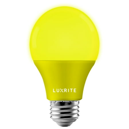 

Luxrite A19 LED Yellow Light Bulbs 60W Equivalent Non-Dimmable UL Listed E26 Base