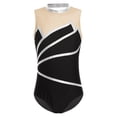 thumbnail image 3 of Yanarno Kids Girls Gymnastics Leotard Metallic Striped Sleeveless Bodysuit with Shorts Dance Athletic Silver 16, 3 of 7
