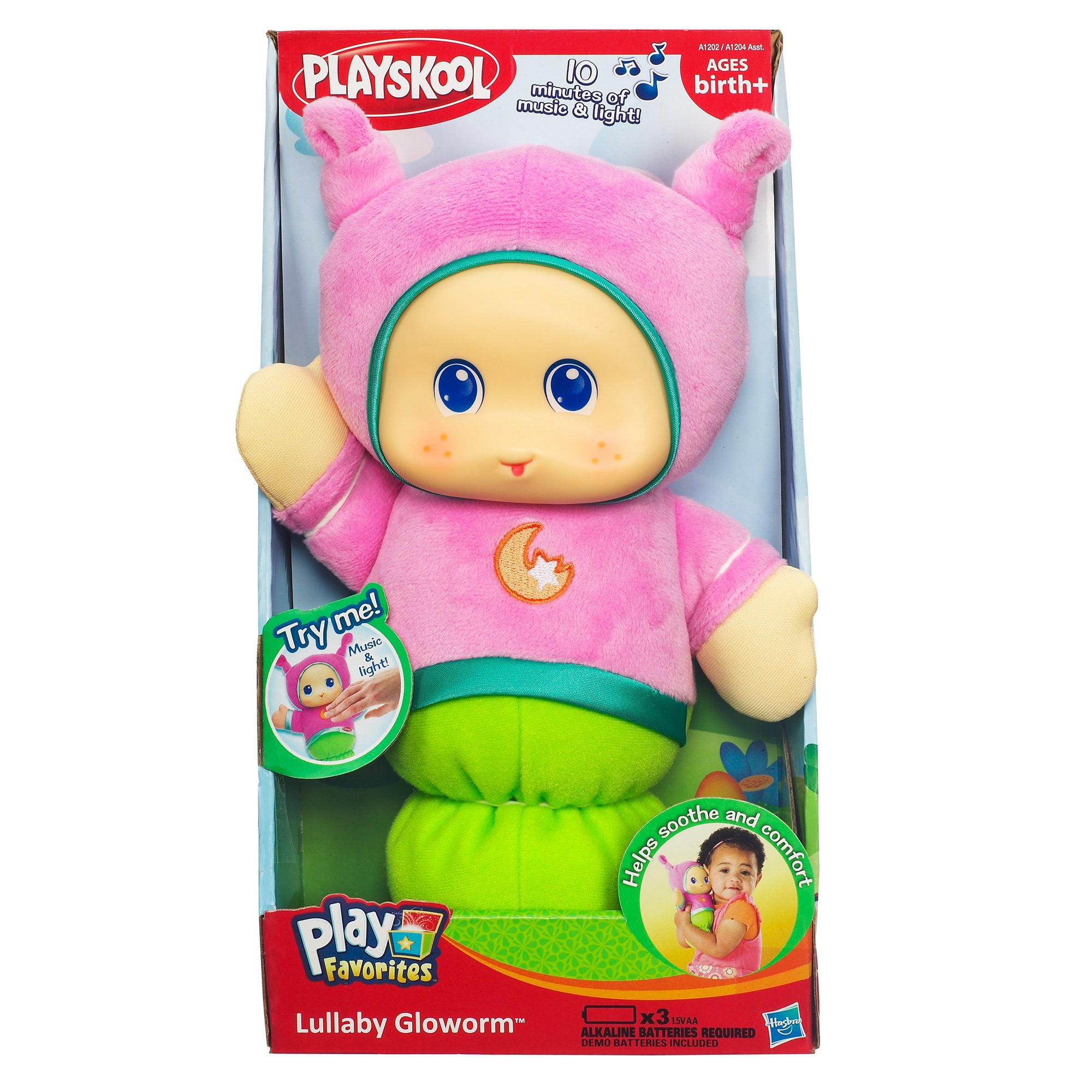 glow worm toy pink