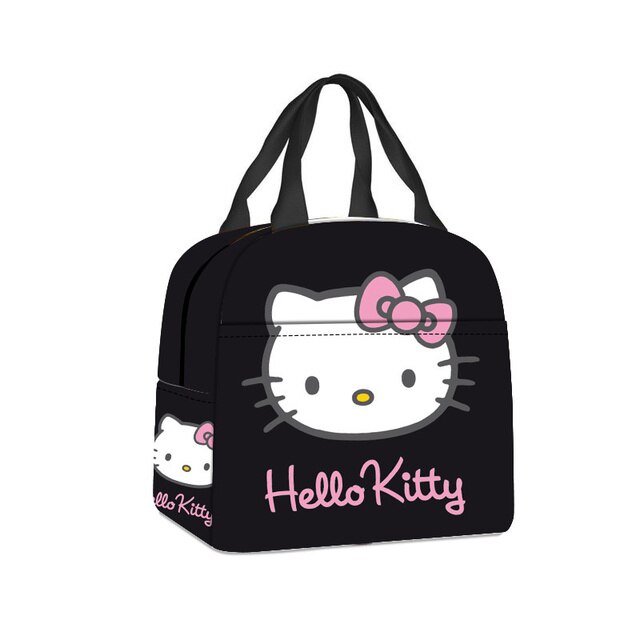 New Sanrio Hello Kitty Lunch Bags Students Portable Zipper Camping Picnic Bags Waterproof