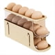 thumbnail image 3 of Soportes para Huevos Plegables 3 Niveles,Soporte para Huevos con Ruedas para Refrigerador,Bandeja Almacenamiento Huevos con Ruedas Automática,Bandeja para Huevos Color Crema, 3 of 10
