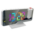 thumbnail image 3 of Radio despertador con pantalla LED regulable, fácil de usar, regalo, reloj digital de 7 colores Blanco, 3 of 8