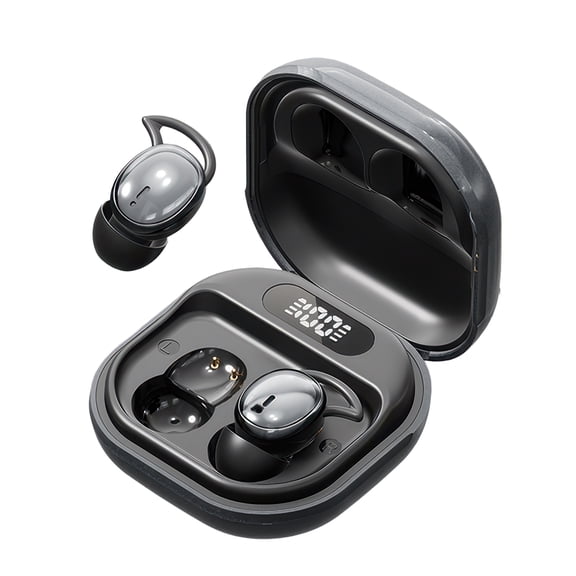 Bluetooth 5.4 Invisible Noise Cancelling Sleep Earbuds, Mini Hidden Tiny Headphones for Small Ears Women Men (M72) Black