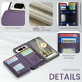 thumbnail image 2 of Mantto Case for Google Pixel Fold with Card Holder, Retro PU Leather RFID Blocking Credit Card Slots Double Magnetic Clasp Flip Kickstand Shockproof Phone Cover for Google Pixel Fold,Purple, 2 of 7