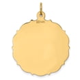 thumbnail image 3 of 14k Yellow Gold Plain .013 Gauge Engravable Disc Charm Pendant, 3 of 3