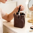 thumbnail image 4 of 2026 Mini Portable Makeup Brush Organizer Bag, Multifunctional Travel Item Organizer Conveniently Accessible, Made Of PU Simple And Stylish Storage Bag, Cosmetic Brush Holder For Travel, 4 of 6