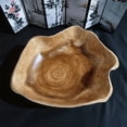 thumbnail image 1 of Plato de fruta de madera maciza, bandeja de madera tallada con raíz de tronco, vajilla ligera de lujo, plato de fruta creativo, cuenco de madera irregular, 1 of 5