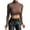 Coffee, variant on Womens Slim Fit Solid Color tee High Neck Cropped T Shirt Casual Long Sleeve Summer Fashion Pullover Modern Trendy Style top