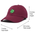 thumbnail image 4 of DALIX Four Leaf Clover Hat Baseball Cap St. Patrick's Day Cotton Caps Maroon, 4 of 7