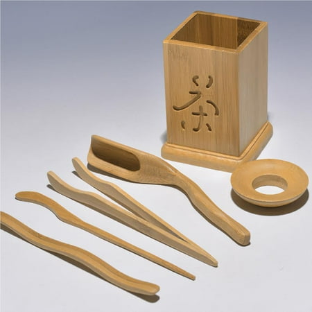 

Bamboo Tea Clip Tools Tea Strainer Set Practical Tea Tools Set Tea Spoon Set High Quality Tea Utensils for Home Drawing Room Restaurant Teahouse Office Tea Table