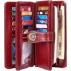 thumbnail image 2 of Cartera grande de piel para mujer, cartera grande para mujer, muchos compartimentos con 24 ranuras para tarjetas, cartera larga para mujer, protección RFID, 2 of 6