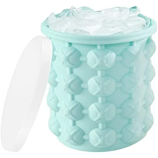 Silicone Bucket with Lid Makes Nugget Ice Chips for Soft Drinks, Cocktail Ice etc, Crushed Ice