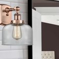thumbnail image 3 of 916-1W-AC-G72 Innovations Lighting Bell - 1 Light Wall Sconce In Industrial Style-13 Inches Tall and 8 Inches Wide-Antique Copper Finish-Clear Glass, 3 of 3