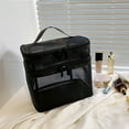 thumbnail image 1 of RKSTN Mesh Makeup Pack Toiletry Storage Bag; Mesh Cosmetic Bag A Travel Essentials, 1 of 6