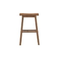 thumbnail image 2 of Boraam Sonoma Bar Height Backless Saddle Wood Kitchen Bar Stool, Barnwood Wire-Brush Finish, 2 of 6