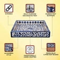thumbnail image 6 of Handicrafts Home Moroccan Pattern Inspired Trays Ideal Ottoman Multipurpose Serving Tray or Simply Use as a Decorative Trays (12x12 Inches, Medio Azul), 6 of 8