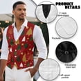 thumbnail image 7 of Uorisanigo Christmas Tree Print Mens Vests Casual Size 3XL V Neck Vest for Men Casual Lightweight with Pockets Waistcoat Suit Vest Fashion for Men, 7 of 7