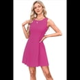 thumbnail image 1 of Vestido Mini de Fiesta Sin Mangas con Cuello Redondo, Color Rojo Rosa XL, 1 of 6