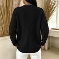 thumbnail image 5 of Resicozy Women's Long Sleeve Cardigan Sweaters Button Up V Neck Knit Tops Lightweight Oversized Business Pullover Black XL, 5 of 5