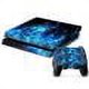 thumbnail image 2 of Calcomanía de consola a prueba de agua para PS4 4 Console 2 Controller Sticker (calavera azul, 2 of 8