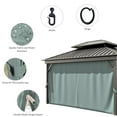 thumbnail image 6 of Pakunoda 11' X 6.5' Gazebo Universal Replacement Privacy 4-Panel Curtains, Waterproof Outdoor Curtains Calcite Blue Sidewall with Zipper for Patio Garden Backyard 10' X 12' Gazebo, Curtain Only, 6 of 8
