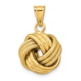 thumbnail image 1 of 14k Yellow Gold Textured Love Knot Pendant, 1 of 2