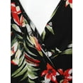 thumbnail image 4 of FashionOutfit Women's Floral Print Sleeveless V-Neck Ruffle Front Mini Dress, 4 of 4