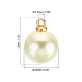 thumbnail image 2 of Unique Bargains Pendentifs Perles Factices 10 mm, Lot de 150 Perles Rondes Imitation Perle, Beige Doré, 2 of 6