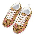 thumbnail image 3 of Pzuqiu Leopard Print Tennis Shoes Girls Size 11.5 Lightweight Running Athletic Shoes Kids Floral Sneakers Comfortable Walking Shoes, 3 of 5