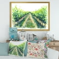 thumbnail image 3 of Designart 'Rural Scene Vineyard Path' Traditional Framed Art Print, 3 of 4