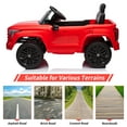 thumbnail image 5 of Licensed Toyota Tundra 12V Ride on Truck Car for Kids, Battery Powered Electric Toys with Remote Control, MP3, LED Lights, Suspension System, Double Doors, Safety Belt, for 3-8 Years Old, Red, 5 of 7