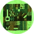 thumbnail image 1 of Ahgly Company Indoor Round Abstract Green Contemporary Area Rugs, 4' Round, 1 of 1