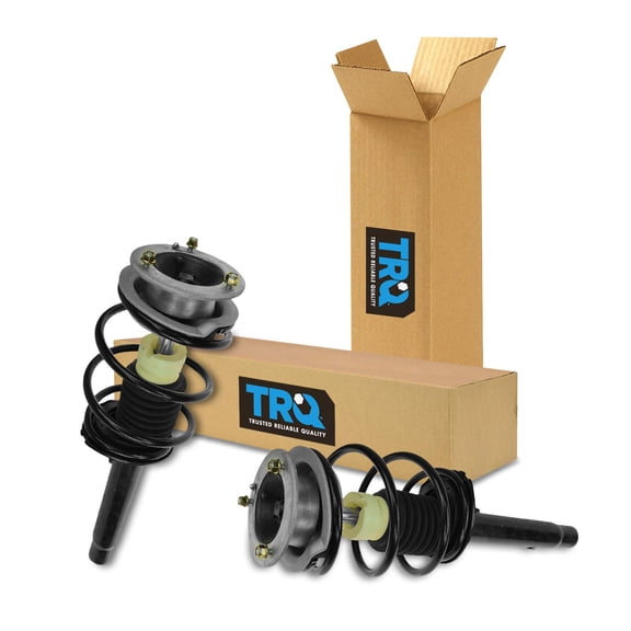TRQ Front Strut & Coil Spring Assembly Set Driver & Passenger Sides Fits Select 00 BMW 323Ci 99-00 323i 01-06 325Ci 01-05 325i 328Ci 328i 330Ci 330i