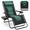 Green/Black, variant on LIFERECORD Zero Gravity Chair, Patio Folding Recliner with Headrest Portable Reclining Chairs with Cup Holder Trays for Outdoor, Black & Grey