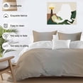 thumbnail image 3 of Queen 4 Piece Bedding Set Ombre Color Minimalist Art Soft Breathable Duvet Cover and Pillowcase, Brown Gray Gradient Texture Duvet Cover Set Bed Sheets for Bedroom Dormitory Guest Room, 3 of 9