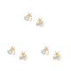 thumbnail image 4 of Guardurnaity 1 par de pendientes de aleación de zinc para mujer, pendientes de moda, accesorios de joyería para el trabajo diario, dorado y azul Type1 NO1, 4 of 6