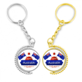thumbnail image 1 of Australia sabor feliz bandera y estrella Anillo de oro de metal llavero llavero, 1 of 4