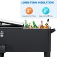 thumbnail image 3 of Dextrus 80 qt Metal Cooler Cart, Portable, Black, 3 of 5